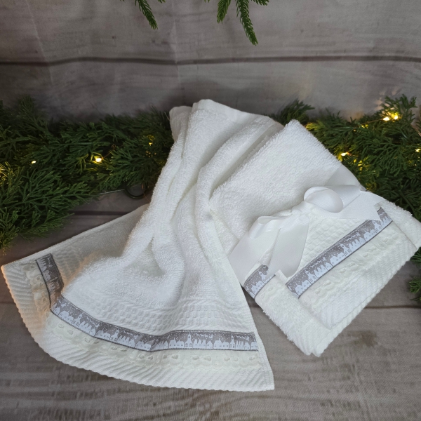 Christmas H&F Towels Grey photo 2